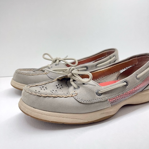 SPERRY TOP-SIDER — WOMENS ROSEFISH BOAT SHOES, MEMORY FOAM, PINK & GREY, US 7.5M - Picture 4 of 16